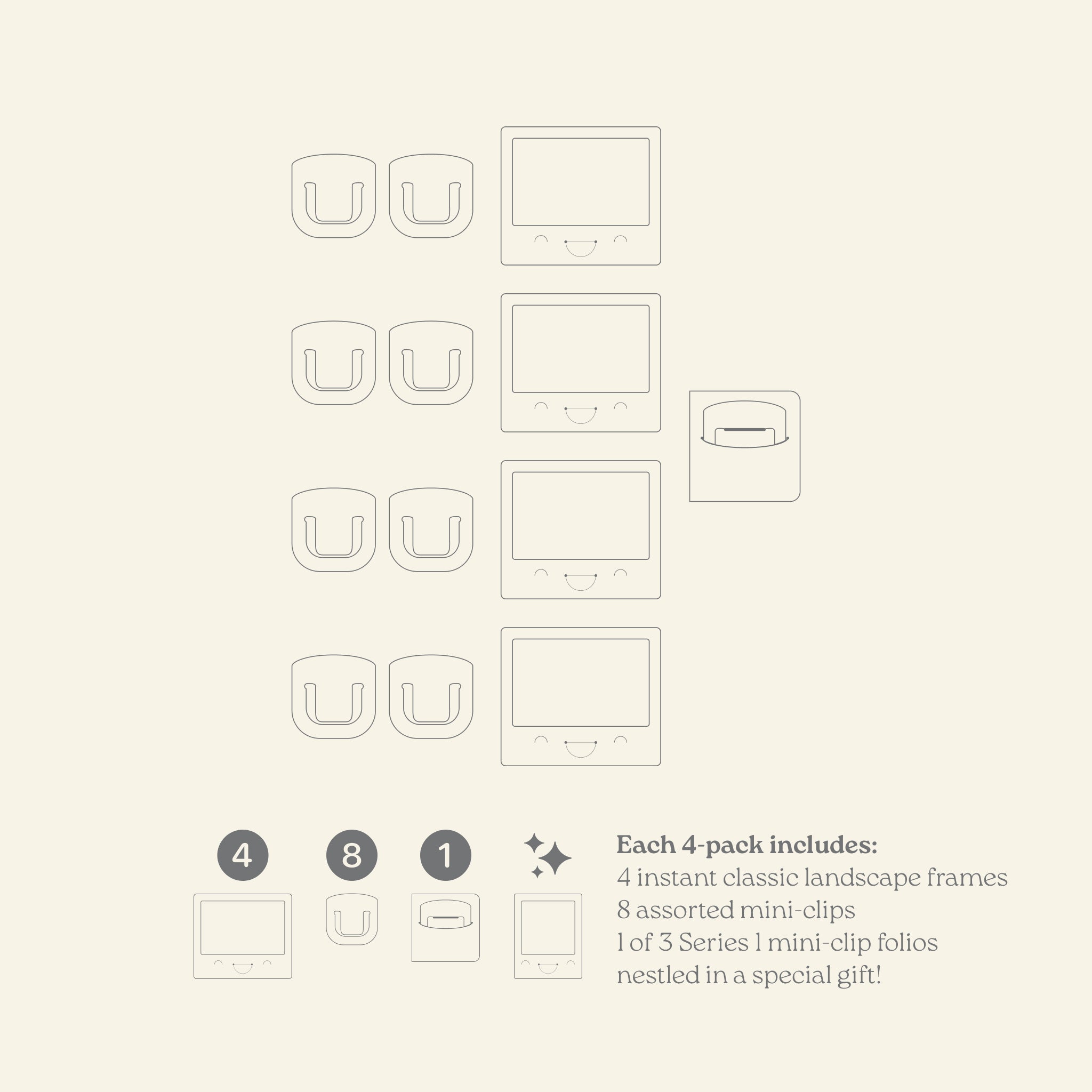 Instant Classic Landscape Frame 4-pack