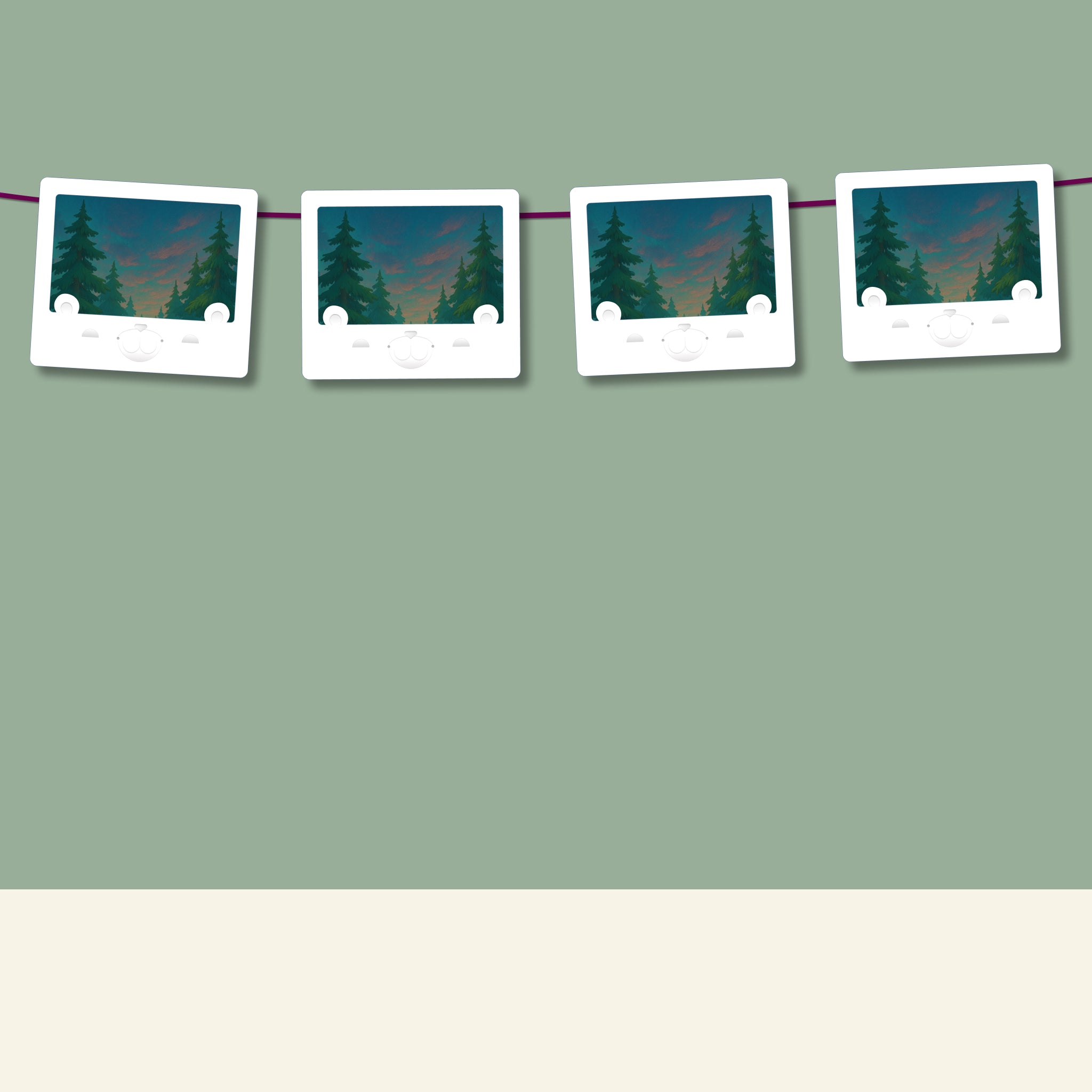 Instant Friends Bear Landscape Frame 4-pack