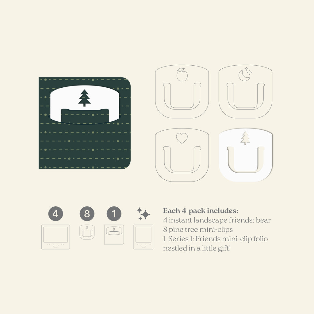 Instant Friends Bear Landscape Frame 4-pack