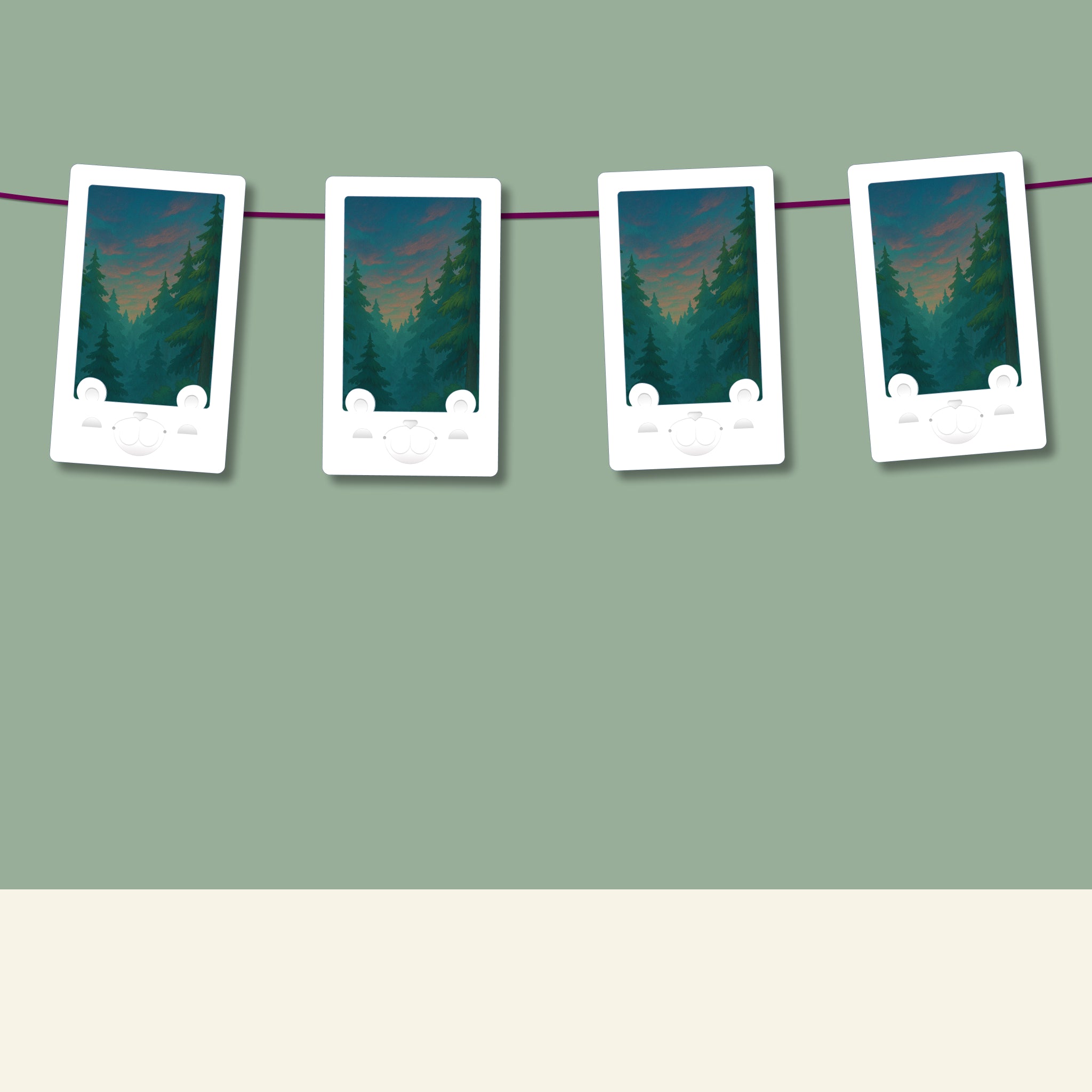 Instant Friends Bear Portrait Frame 4-pack