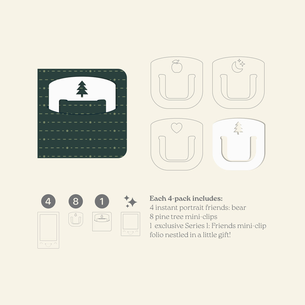 Instant Friends Bear Portrait Frame 4-pack