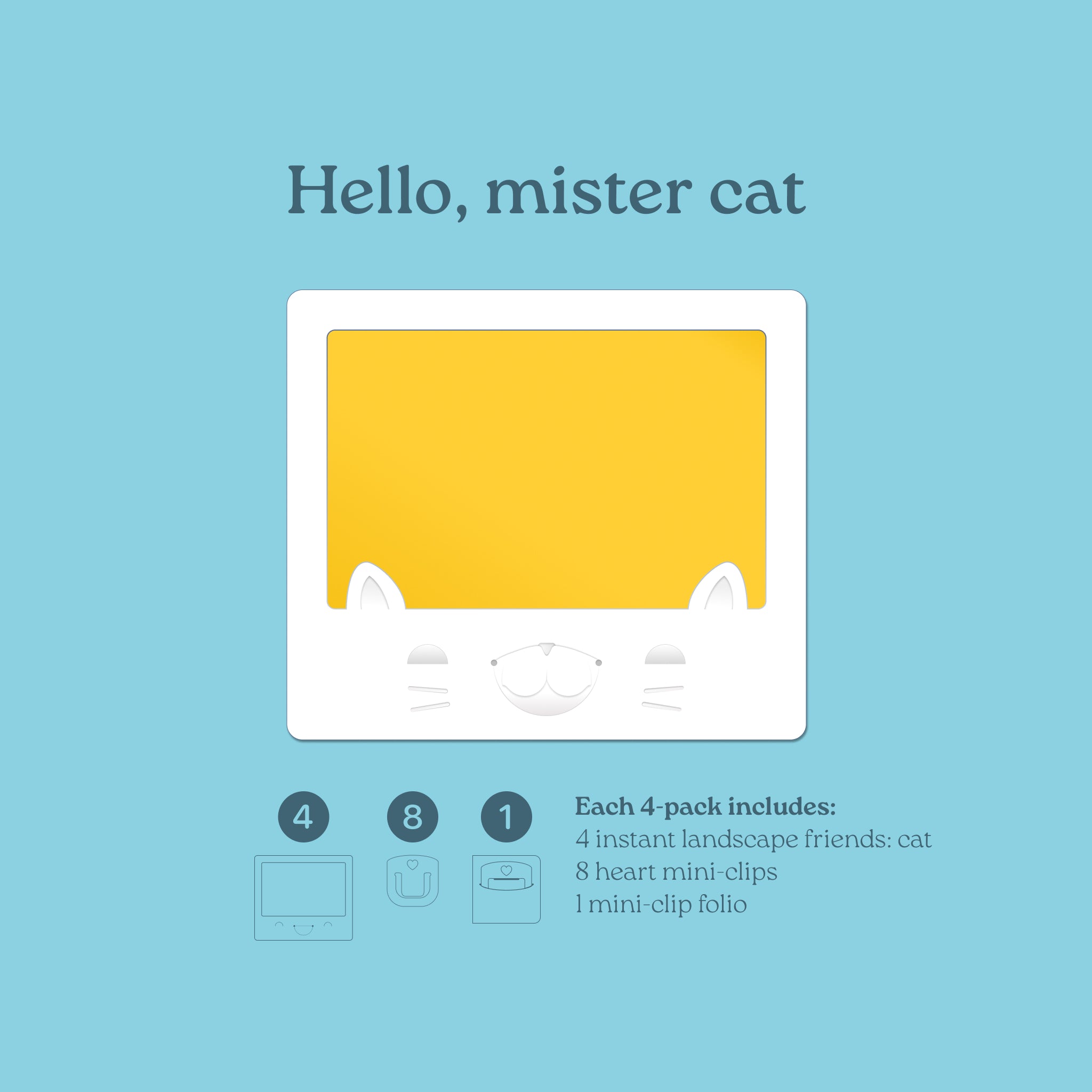 Instant Friends Cat Landscape Frame 4-pack