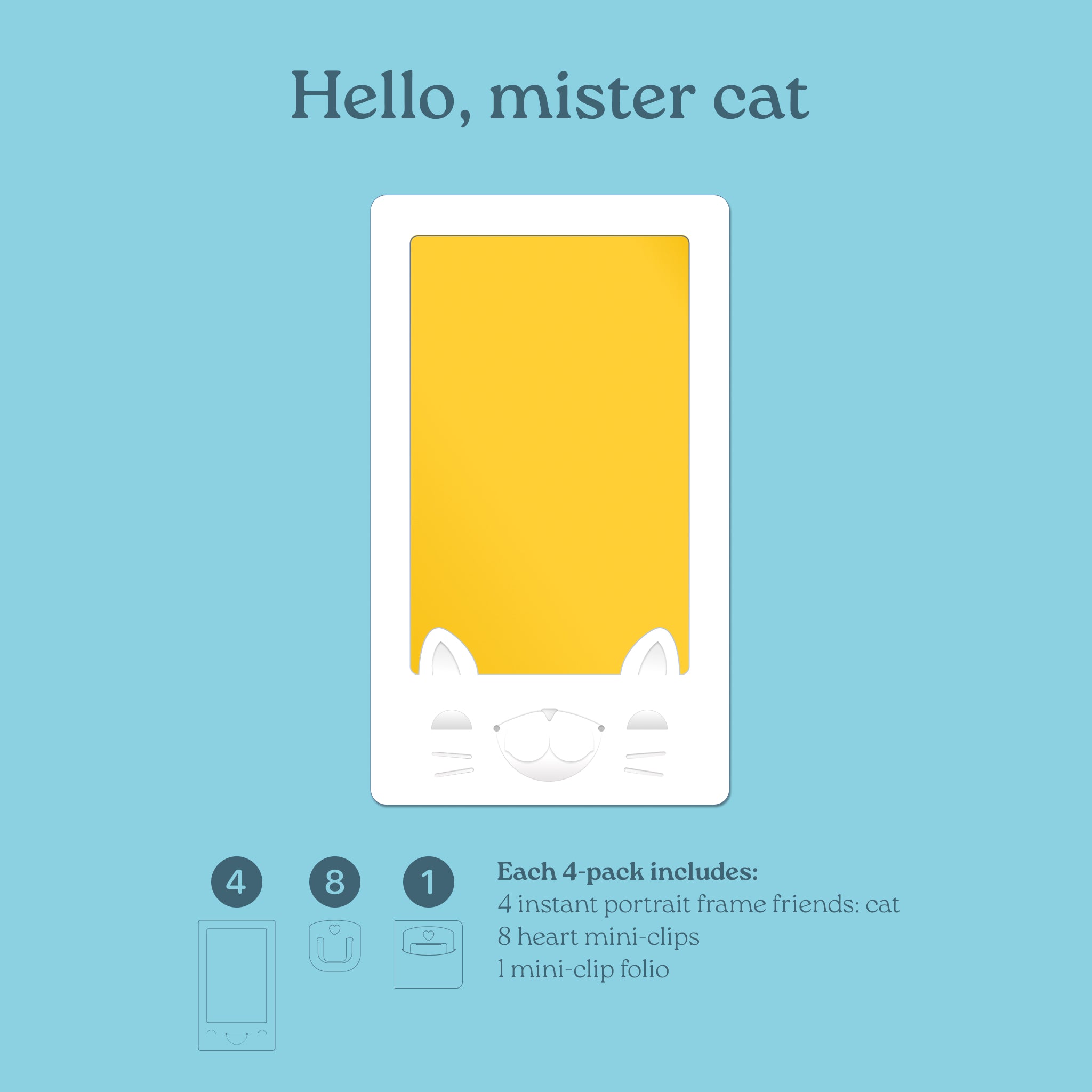 Instant Friends Cat Portrait Frame 4-pack