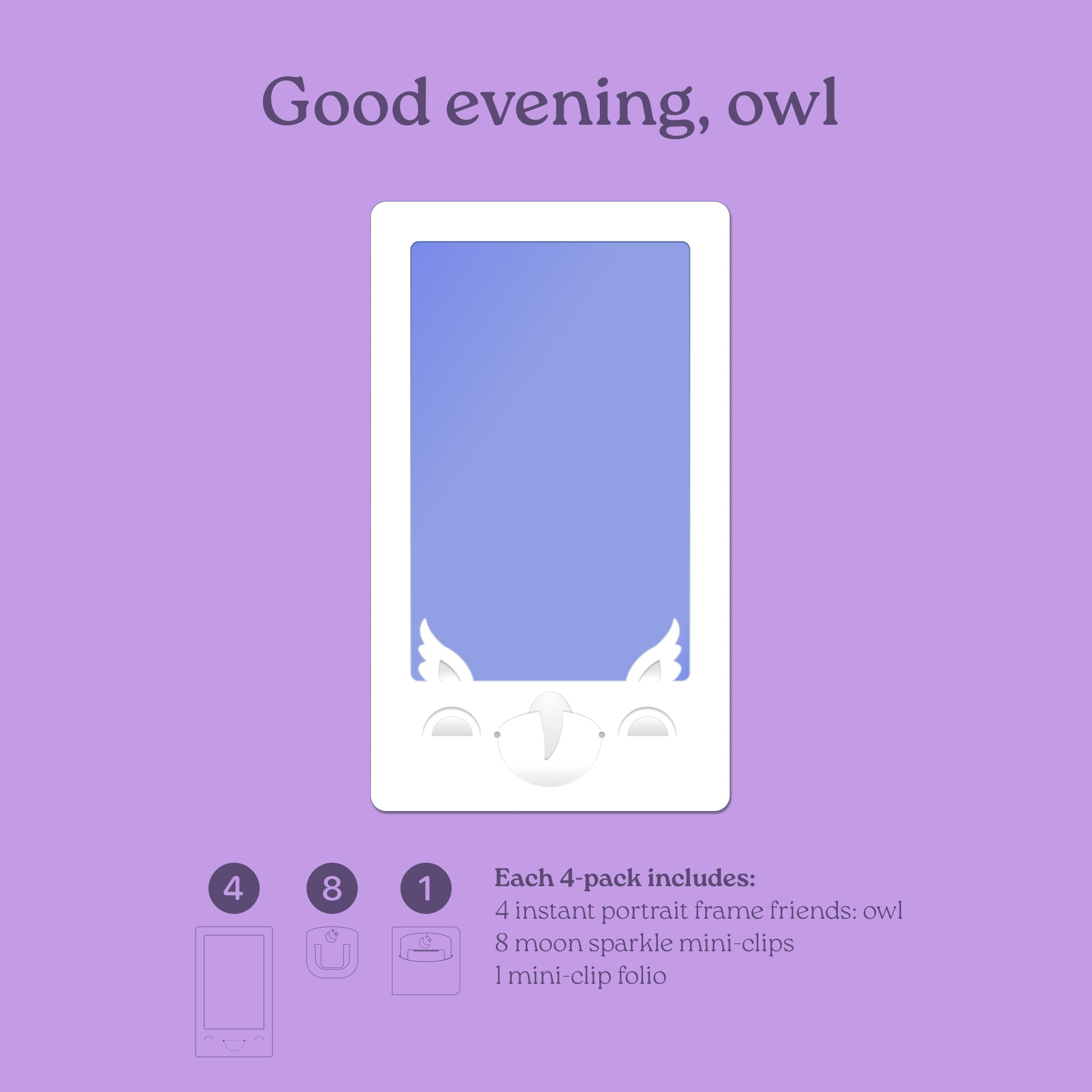 Instant Friends Owl Portrait Frame 4-pack