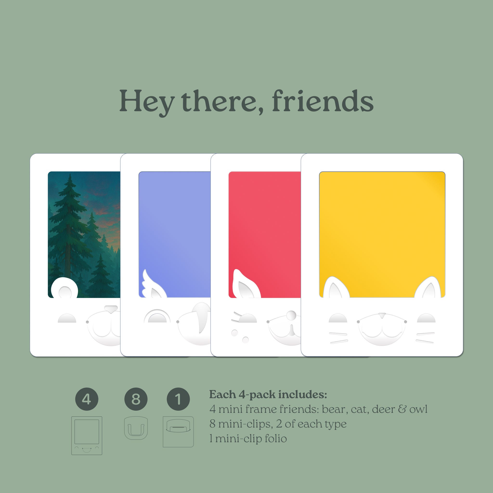 Mini Friends Mixed Frame 4-pack