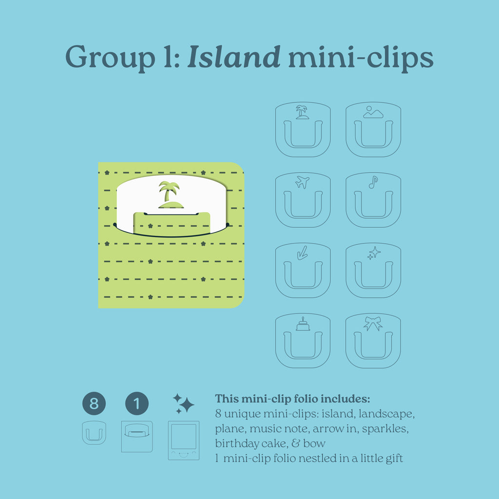 Mini Clip Series 1 Folio - Group 1 "Island" 8-clip pack