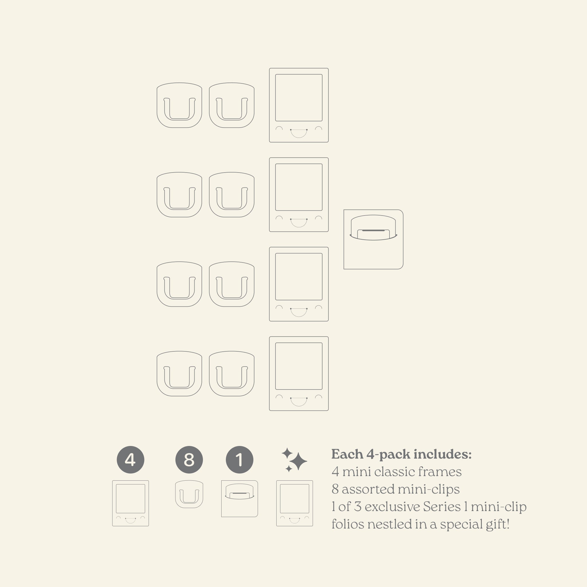 Mini Classic Frame 4-pack