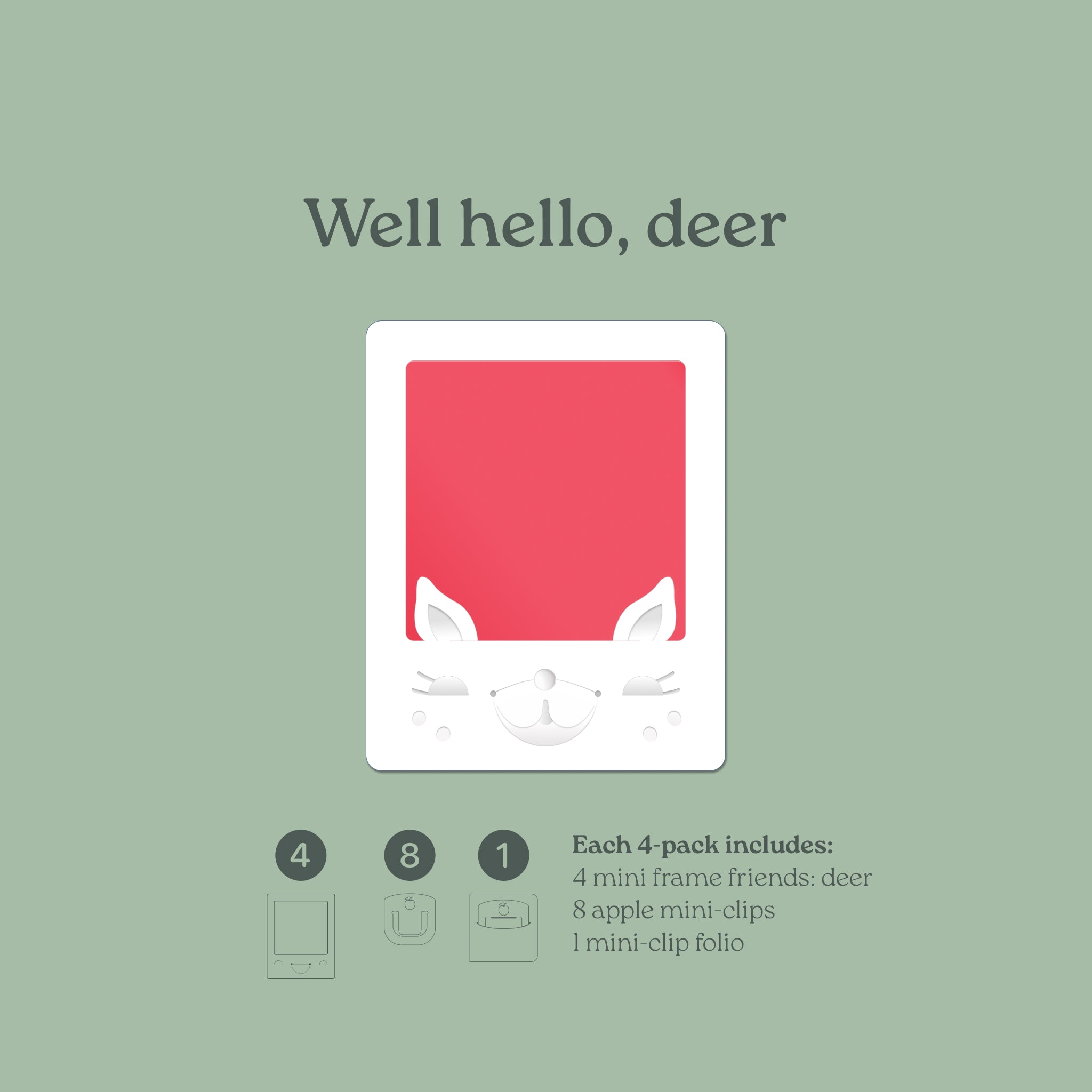 Mini Friends Deer Frame 4-pack